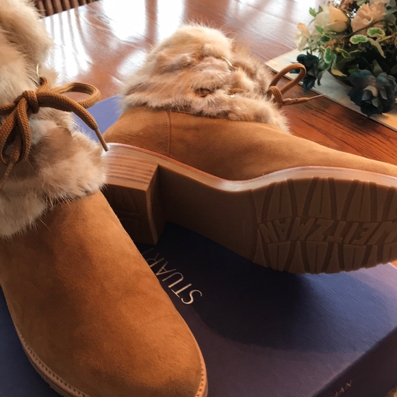 Stuart Weitzman Camel suede Mink boots - Picture 4 of 6